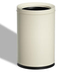 YOJIA 2.4 Gallon Bathroom Small Trash Can, Open Top Waste Basket, White Decorative Garbage Can, for Near Desk Bathroom Bedroom Hotel Office Cafe Kitchen Hallway(White 9L)