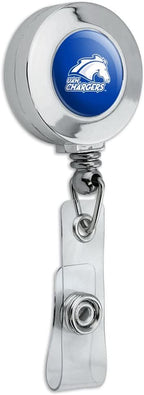 UAH Primary Logo Retractable Reel Chrome Badge ID Card Holder Clip