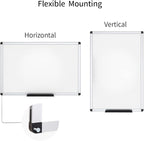VIZ-PRO Magnetic Dry Erase Board, 48 X 24 Inches, 3 Pack, Silver Aluminium Frame
