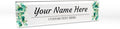Signs ByLITA Floral Pattern Customized Nameplate | Eucalyptus Personalized Full Color Acrylic Desk Sign