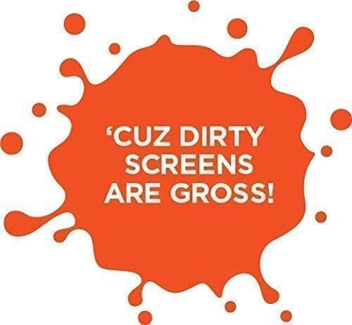 WHOOSH! Laptop Screen Cleaner Spray and Wipe [Set of 12] - 3.4 + 0.3 fl oz + 2 Microfiber Cloths - Duo with Large & Travel Size Bottles for Eyeglass Cleaner & Car Screen Cleaner- iPhone Cleaning Kit