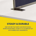 OBEX Acoustical Free Standing Privacy Screen, Cubicle Accessories Desk Privacy Panel, Desk Dividers for Office, Office Furniture Partitions Portable Sound Proof Dividers, 24" x 36", Slate