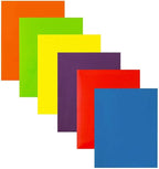 JAM PAPER Laminated Two Pocket Glossy School Folders - Letter Size - High Gloss Assorted Primary Colors - 6/Pack
