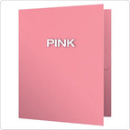 Oxford Twin-Pocket Folders, Textured Paper, Letter Size, Pink, Holds 100 Sheets, Box of 25 (57568EE)