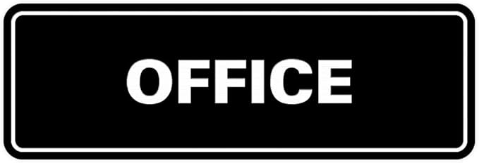 Signs ByLITA Standard Office Sign - Professional Business Signage - Easy to Install (Black) - Small 1 Pack