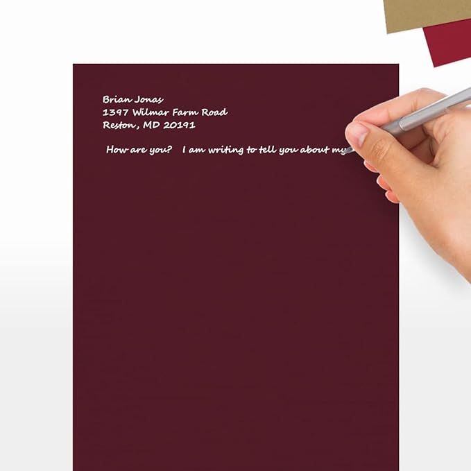 LUXPaper 8.5" x 11" Cardstock | Letter Size | Burgundy Linen | 100lb. Cover (183lb. Text) | 500 Qty