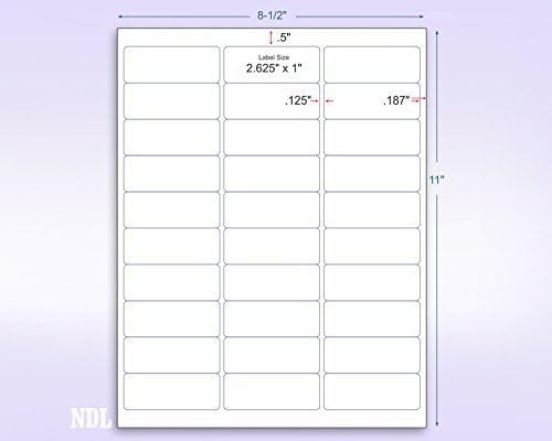 NextDayLabels - 8-1/2 x 11" Neon Color High Light Fluorescent Labels for Laser & Inkjet Printer (Orange Fluorescent, 1" x 2-5/8" - 30 Per Page | 750 Labels)