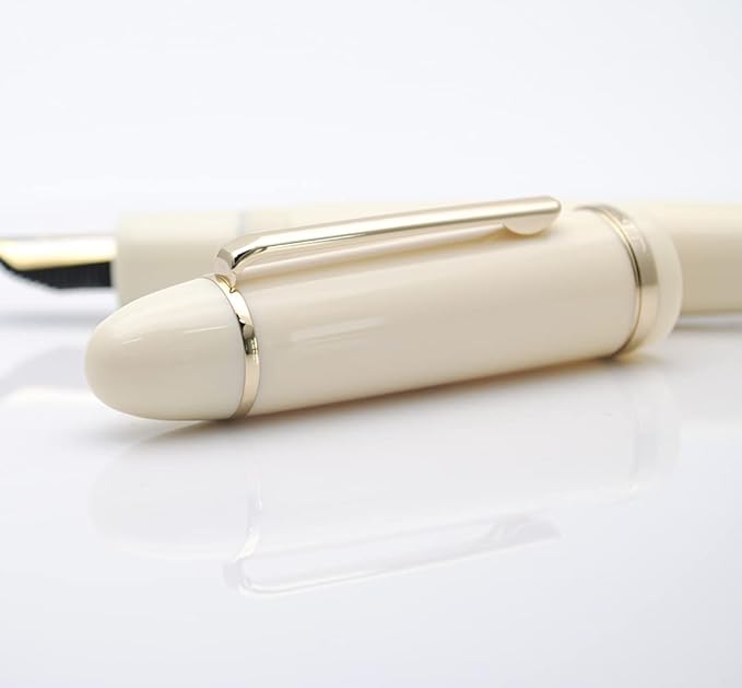 JINHAO X159 Fountain Pen (EF Nib 0.38mm, Ivory White with Gold Clip)