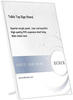 ECKEK Acrylic Sign Holder A3/A4/A5 Menu Displays L Shape Sign Stand Table Top Sign Stand (Vertical A4 210×297mm/8.27×11.69 inches)