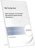 ECKEK Acrylic Sign Holder A3/A4/A5 Menu Displays L Shape Sign Stand Table Top Sign Stand (Vertical A5 148×210mm/ 5.83×8.27 inches)