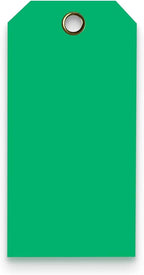 Tags 4 Less 15 Mil Waterproof Plastic Tags, Pack of 100 – 3” x 6” Heavy Duty Plastic Tags for Labeling, Outdoor Tagging, Equipment Labeling, Luggage, Valves & More (Dark Green)