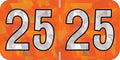2025 Year Labels, Doctor Stuff 2025 Chart Stickers, Holographic Orange Colored, USA Made Year Label for End Tab File Folders, 500 Labels per Roll, 1 Roll, 3/4" x 1-1/2"