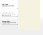 LUXPaper 8.5" x 11" Classic Crest Paper | Letter Size | Natural White | 70lb. Text | 1,000 Qty