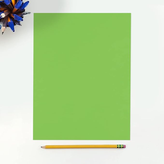 LUXPaper 8.5" x 11" Cardstock | Letter Size | Limelight Green | 100lb. Cover (183lb. Text) | 50 Qty