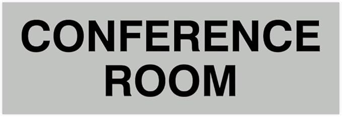 Signs ByLITA Basic Conference Room Sign (Lt Gray) - Large