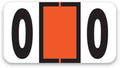 File Right Number Labels Roll – Color-Coded Numeric Filing Labels, 1-5/8" × 7/8" Laminated Self-Adhesive File Folder Numbers for, Office Filing Systems, Automotive Records – Roll #0, 3 Roll