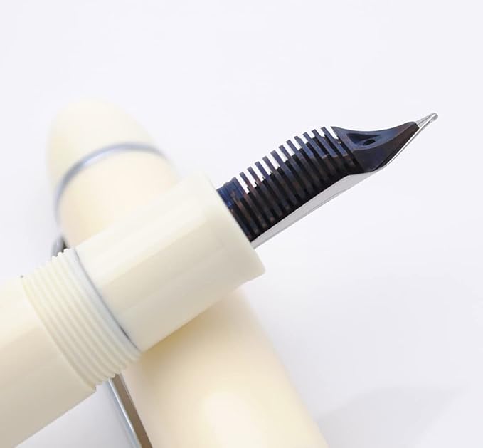 JINHAO X159 Fountain Pen (F Nib 0.5mm, Ivory White with Silvery Clip)