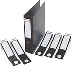 Durable Ordofix Self-Adhesive Spine Labels - Perfect for Lever Arch Files & Folders - Black - Pack of 10-60mm Width