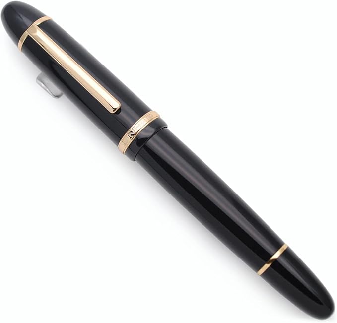 JINHAO X159 Fountain Pen (F Nib 0.5mm, Black with Gold Clip)