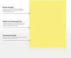 LUXPaper 8.5" x 11" Paper | Letter Size | Pastel Canary Yellow | 60lb. Text | 250 Qty