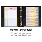 Samsill Economy 1 Inch Mini 3 Ring Binder, Made in The USA, Round Ring Binder, Non-Stick Customizable Cover, 1" Storage, Single, Black