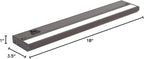 LED Under Cabinet Lighting Hardwired - 3CCT 18 Inch Bronze Finish - Undercabinet Lights for Kitchen - Linkable Undercounter Dimmable Plug in Light or Hard Wired - Under Counter Fixture Direct Wire