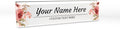 Signs ByLITA Floral Pattern Customized Nameplate | Rustic Rose Personalized Full Color Acrylic Desk Sign