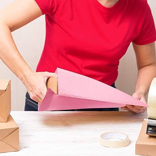 Metronic Bubble Mailers 8.5x11 Inch 25 Pack Light Pink Padded Envelopes Waterproof Bubble Mailer for Decorations Packaging, Small Business, Boutique, Packaging