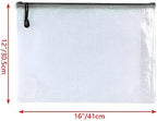 Oaimyy-18PCS-12 x 16 Inches-Mesh Zipper Pouch, Plastic Zip File Folders Puzzle Bags for Organizing,for Office Supplies,Travel,Home Storage-Multicolor, 12"x 16"