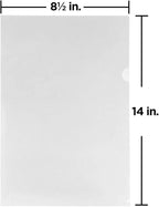 JAM PAPER Plastic Sleeves - Legal Size - 9 x 14 1/2 - Clear Project Pockets - 12 Page Protectors/Pack