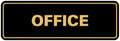 Signs ByLITA Standard Office Sign - Professional Business Signage - Easy to Install (Black Gold) - Medium 1 Pack