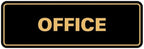 Signs ByLITA Standard Office Sign - Professional Business Signage - Easy to Install (Black Gold) - Medium 1 Pack