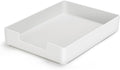 AZFUNN Letter-Size Tray Desk Letter Tray Paper Tray, Sturdy Heavy-Duty Plastic Printer Paper Tray, Single-Tier Stackable File Storage Organizer for Office Home (1, White)