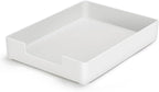 AZFUNN Letter-Size Tray Desk Letter Tray Paper Tray, Sturdy Heavy-Duty Plastic Printer Paper Tray, Single-Tier Stackable File Storage Organizer for Office Home (1, White)