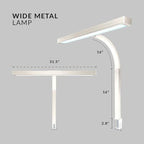 Neatfi 3000 Lumens Flex LED Desk Lamp with Clamp, Dimmable, 5 Adjustable Brightness Levels & 5 Light Modes, Memory Function, Eye-Caring & Flexible Lamp for Home & Office (31.5 Inches, White)
