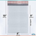 250 Pack USA Made Poly Bubble Mailers (#0) 6x10 Inches Shipping Padded Envelopes Self Seal Tape #0 (Usable size 6 x9)