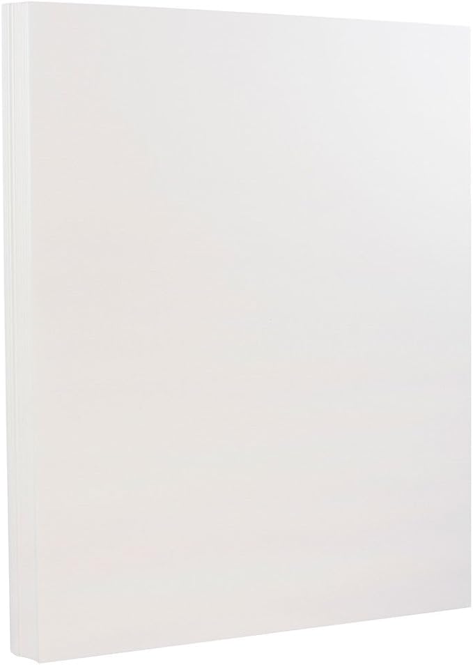 JAM PAPER Strathmore 28lb Paper - 105 gsm - 8.5 x 11 - Bright White Wove - 500 Sheets/Ream