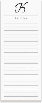 Current Personalized Name & Initial Notepad Set – Set of 3, 30-Sheet Pads, 2½ x 6½ Inches, Memo Pad, Shopping List, To-Do Notes, Office Organizer