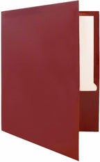 JAM PAPER Laminated Two Pocket Glossy Folders - Maroon Red - 3/Pack