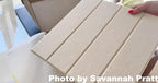 DECORITA Felt Bulletin Board Tiles | Modern Cork Board Alternative | Large Cork Boards for Walls | Aesthetic Felt Wall Panels for Office & Home Decor | Pinboard & Photo Board (12-Pack) | Beige