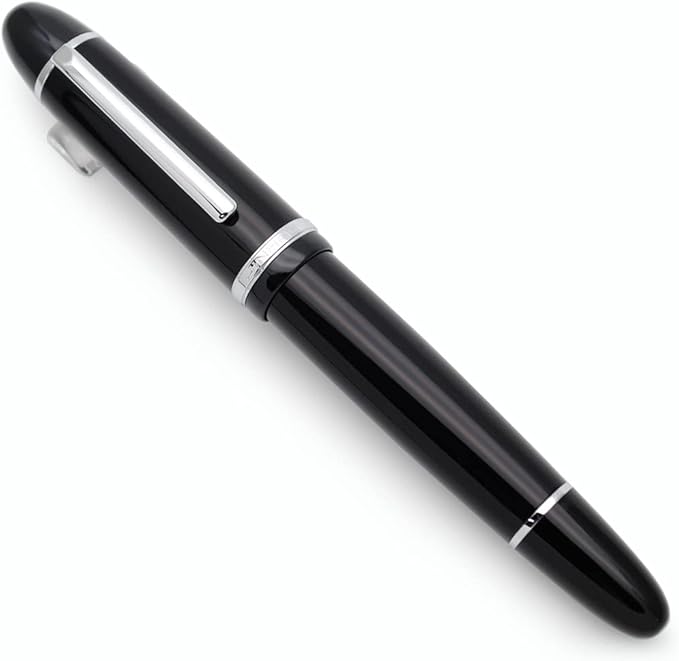 JINHAO X159 Fountain Pen (EF Nib 0.38mm, Black with Silvery Clip)
