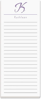 Current Personalized Name & Initial Notepad Set – Set of 3, 30-Sheet Pads, 2½ x 6½ Inches, Memo Pad, Shopping List, To-Do Notes, Office Organizer