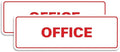 Signs ByLITA Standard Office Sign - Professional Business Signage - Easy to Install (White/Red) - Medium 2 Pack