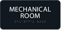 ALPHA DOG ADA SIGNS - Mechanical Room Sign with Braille for Your Business, 4x8 Inch, ADA Compliant, Indoor or Outdoor, Easy Installation, Made in the USA, Black