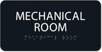 ALPHA DOG ADA SIGNS - Mechanical Room Sign with Braille for Your Business, 4x8 Inch, ADA Compliant, Indoor or Outdoor, Easy Installation, Made in the USA, Black