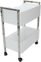 Supreme Medical Dental Mobile Utility Cabinet with Steel Frame and Two Drawer With One lockable Drawer cart