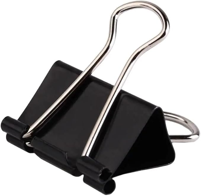 200PCS Binder Clips Paper Clamps Assorted Sizes (Black), Jumbo, Large, Medium, Small, Mini and Micro,6 Sizes with Box for Office, School and Home