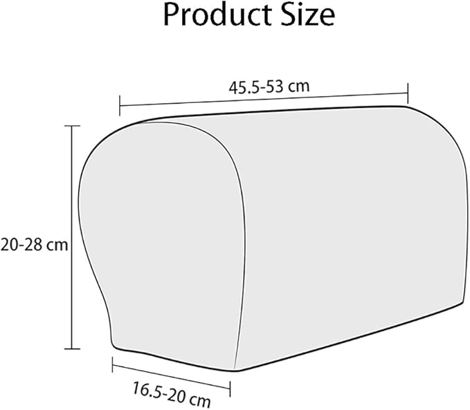 Chaexii Premium Polyester Sofa Arm Cover, Scratch Resistant Protector Covers, Washable, Elastic Armrest Covers for Square/Curved/Sloping Couch Armrests, 2Pcs (Dark Grey)