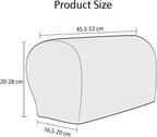 Premium Polyester Sofa Arm Cover, Scratch Resistant Protector Covers,Elastic Armrest Covers for Square/Curved/Sloping Couch Armrests, 2Pcs- Warm White