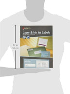 MACO COVER-ALL Printable Labels for Shipping - Laser/Ink Jet Compatible Shipping Labels, 20 per Sheet, 1" x 4", Box of 100 Pages/2000 Labels, White